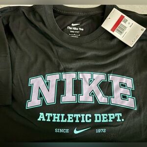 Nike Black and Purple Athletic Dept. Tee